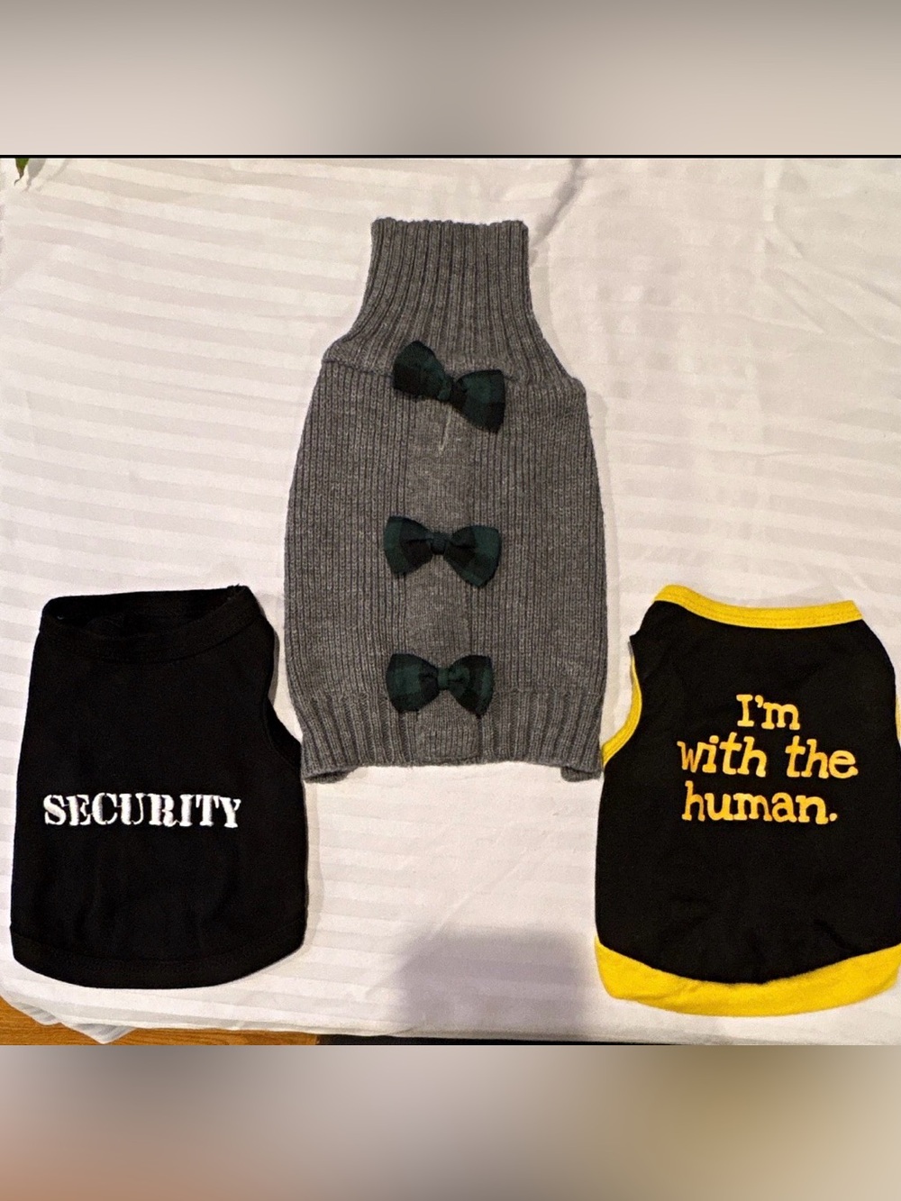 Lot of Three - Small Dog Clothes Funny Holiday
